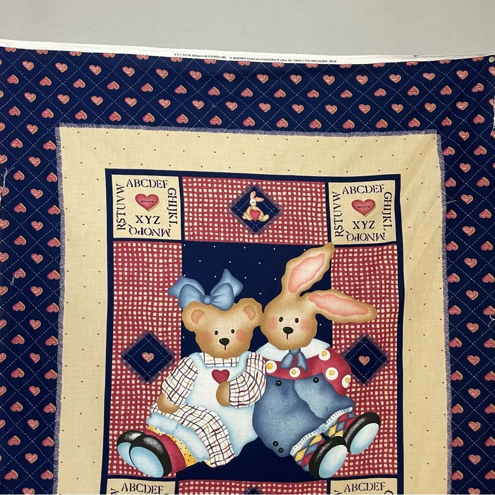 Vintage 1997 Daisy Kingdom Quilt Panel Fabric Project Applique Sew Baby #K17